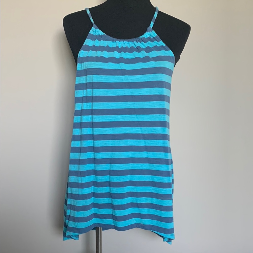 Derek Heart Blue Striped High Neck Swim/Beach Coverup Girl’s Size Large - Picture 9 of 9